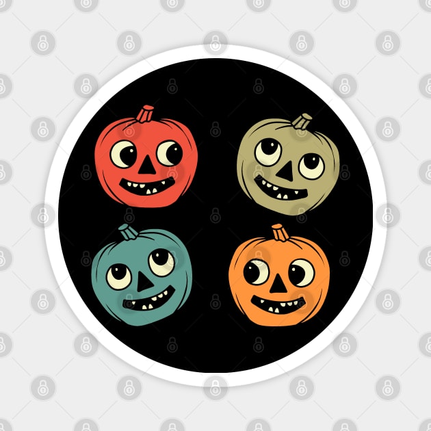 Vintage Halloween Pumpkin Magnet by valentinahramov